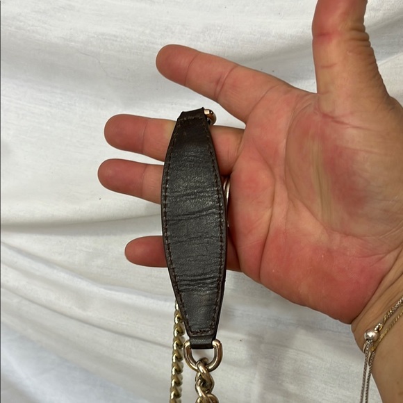 Gucci Brown and Tan Shoulder Bag with Chain Strap - Picture 13 of 16